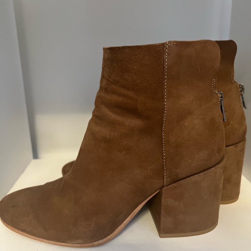 Lucky Brand Brown Suede Ankle Booties